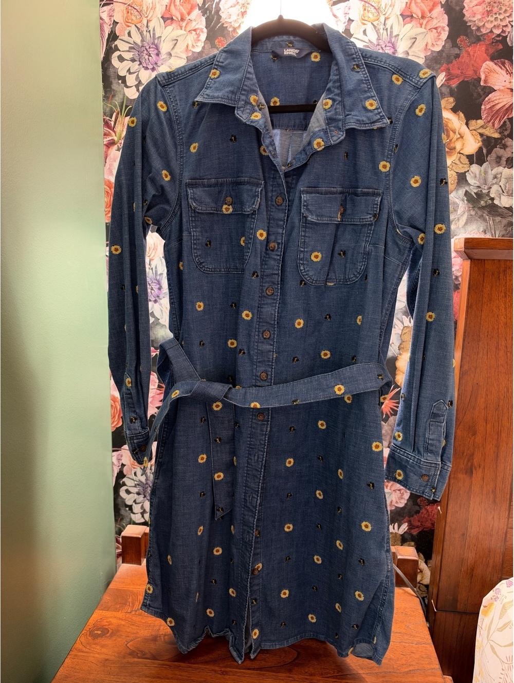 Vintage Embroidered Denim Dress
